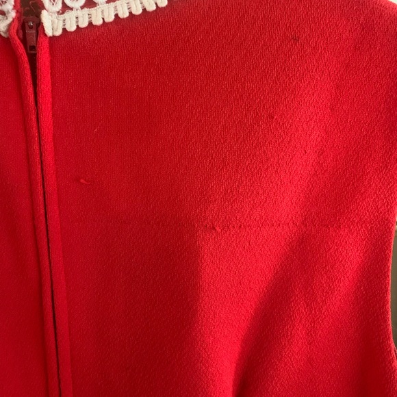 💕 (12) Vintage - Red Low Cut Boho Dress💕 - Picture 8 of 9